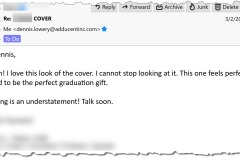 Publishing Services client (university professor) comment on our cover design work and his book's upcoming publication.