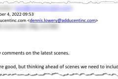 Ghostwriting Client Comment (on Book 4 in their fiction series)