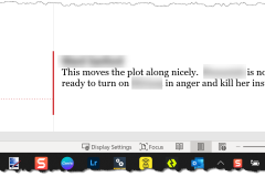 Ghostwriting client (novel project) comment.