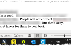 Ghostwriting client comment.