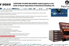 Fortune Favors Boldness added (again) to the Chief of Naval Operations Professional Readling List