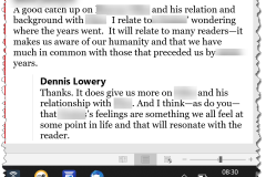 FROM A NOVEL GHOSTWRITING CLIENT WORK REVIEW