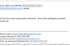 Ghostwriting Client Work Review Comment