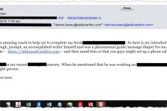 TLC referral comments and endorsement