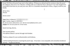 Private publication comment about their memoir project.