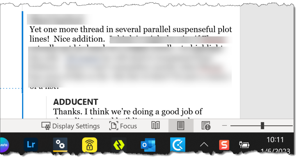 Ghostwriting client comment.