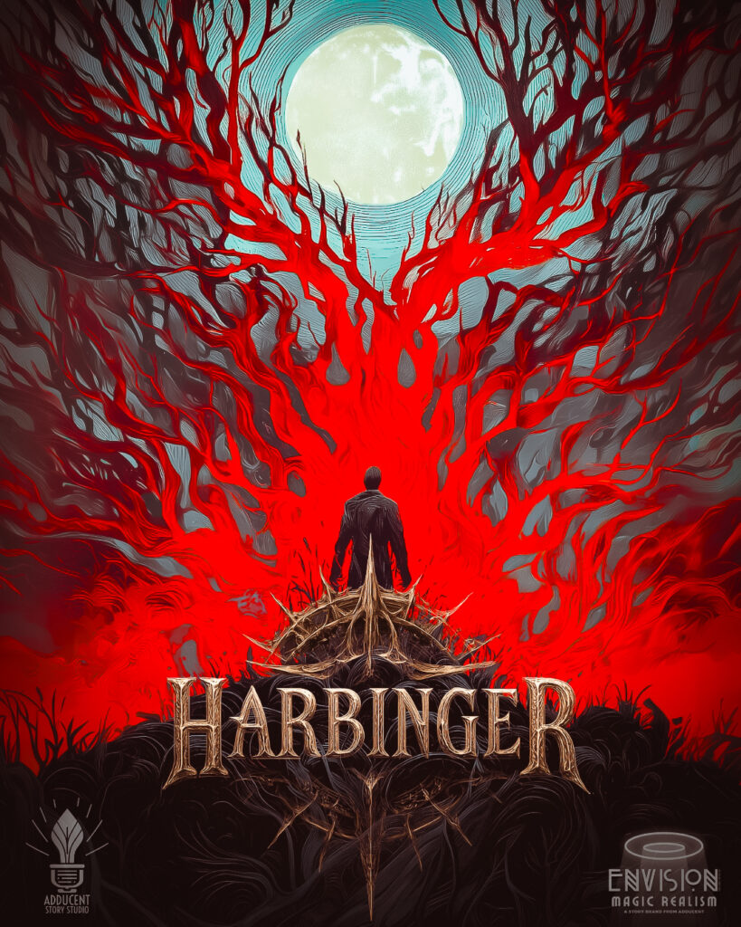 HARBINGER poster art from Adducent Creative and Dennis Lowery
