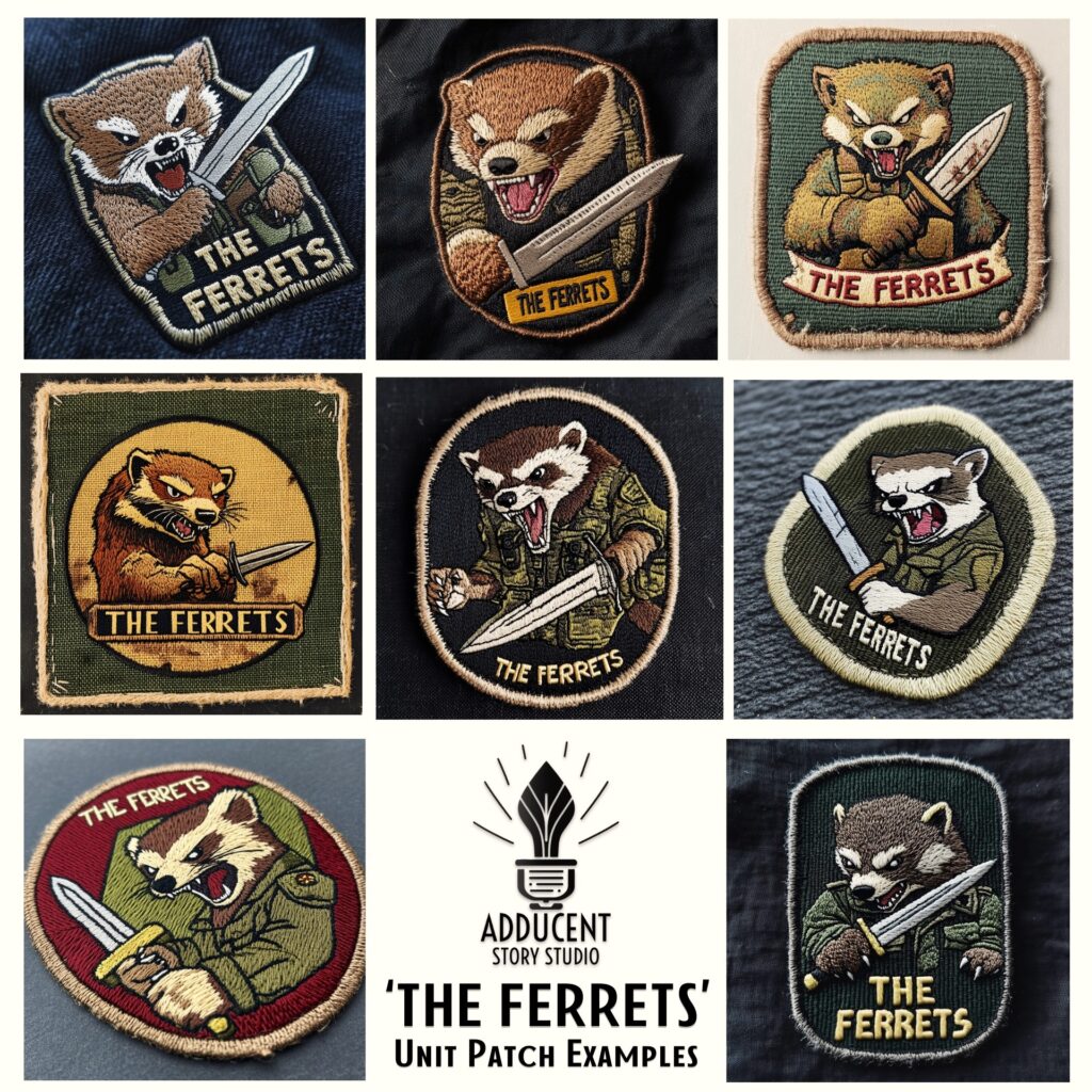 STORY ART Set THE FERRETS Unit Patch from Adducent Creative