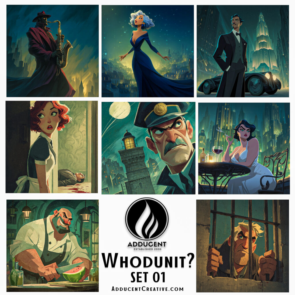 STORY ART Whodunit from Adducent Creative and Dennis Lowery