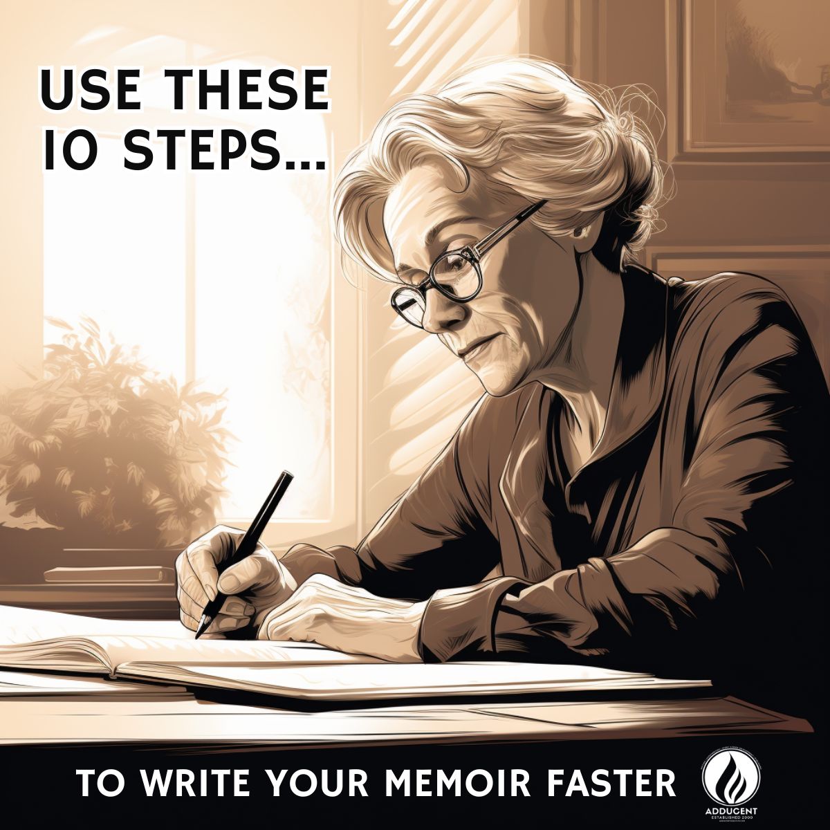 USE THESE TEN STEPS TO WRITE YOUR MEMOIR FASTER -- AdducentCreative.com