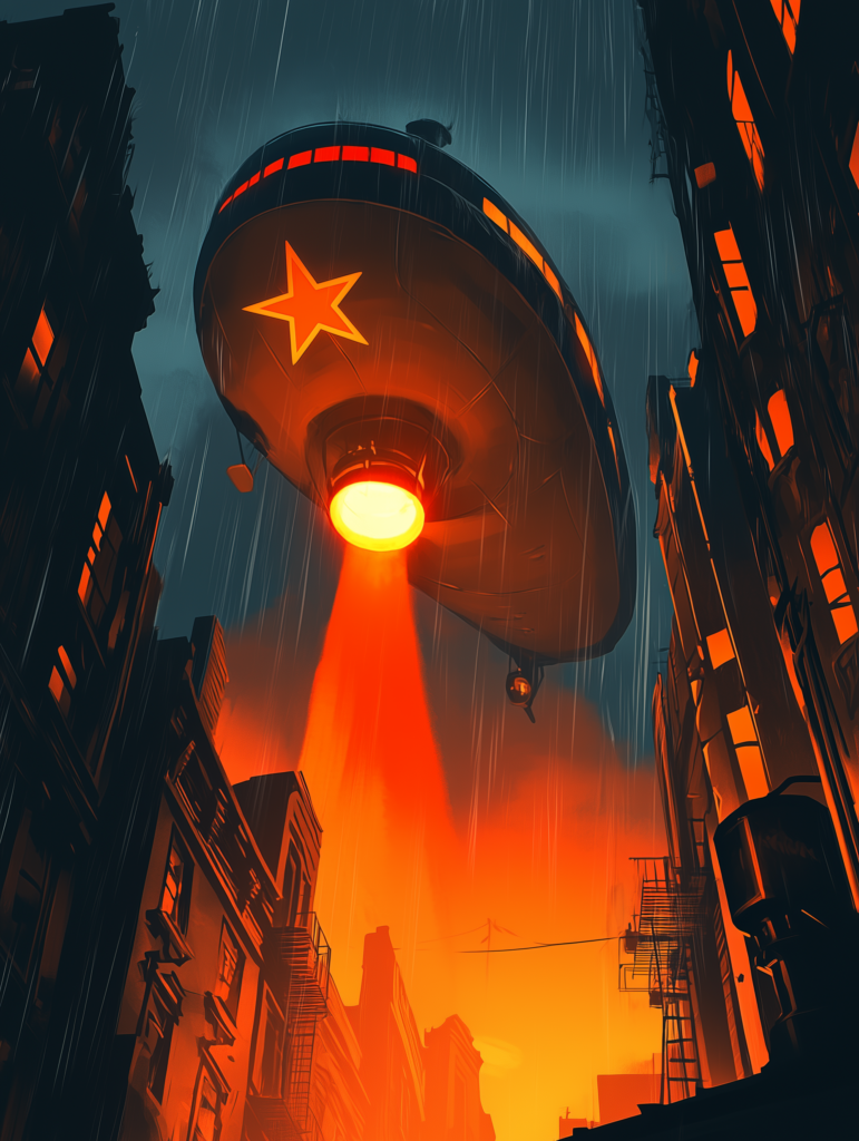 THE RED NIGHT Police Dirigible