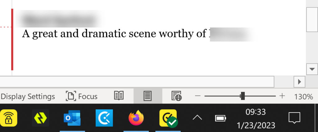 Ghostwriting client comment about final scene for one of the central characters in their fiction series.